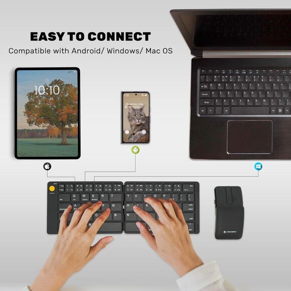 J-Tech Digital Ultra Slim Bluetooth Keyboard & Mouse (1523) - Picture 5 of 8